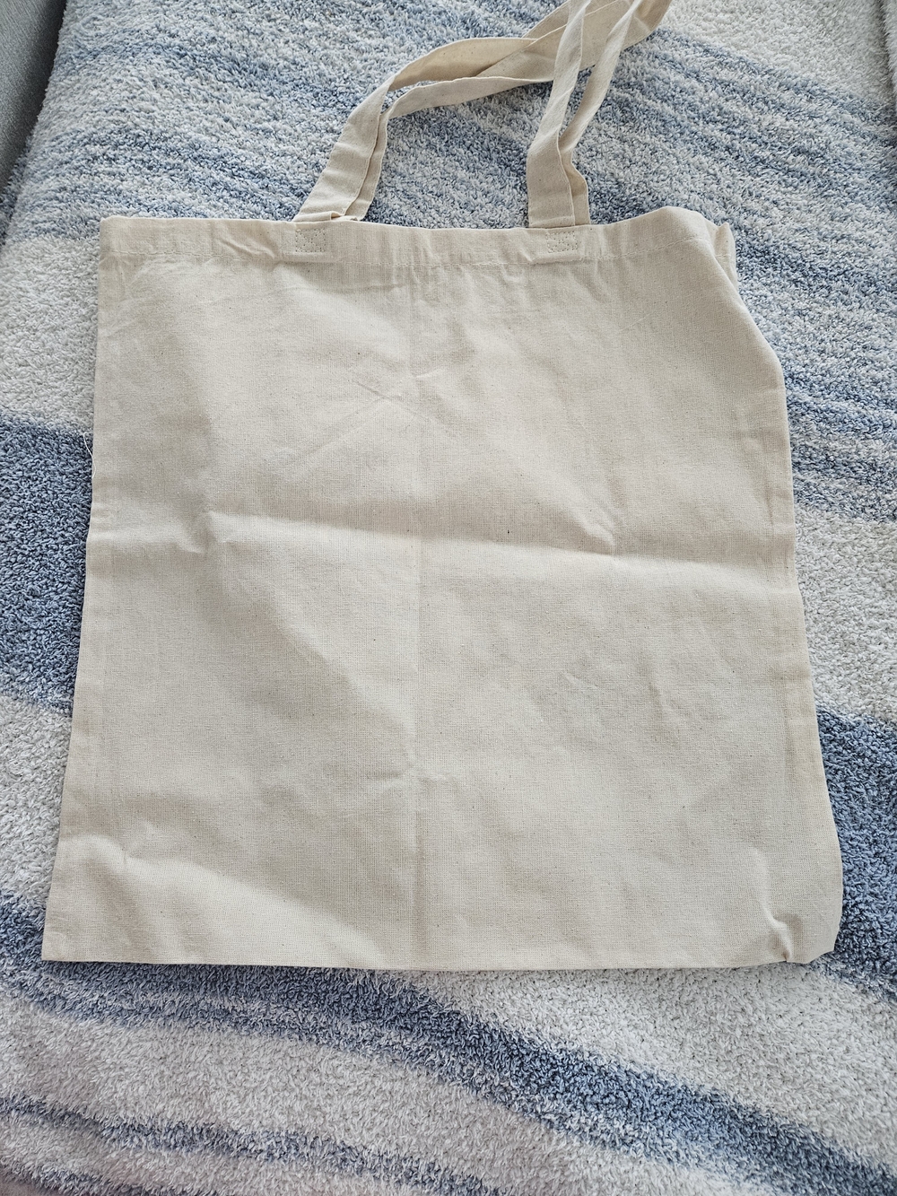 Roller Rabbit Natural Canvas Tote with Pink and Purple Texas Tour Graphic - Picture 2 of 2